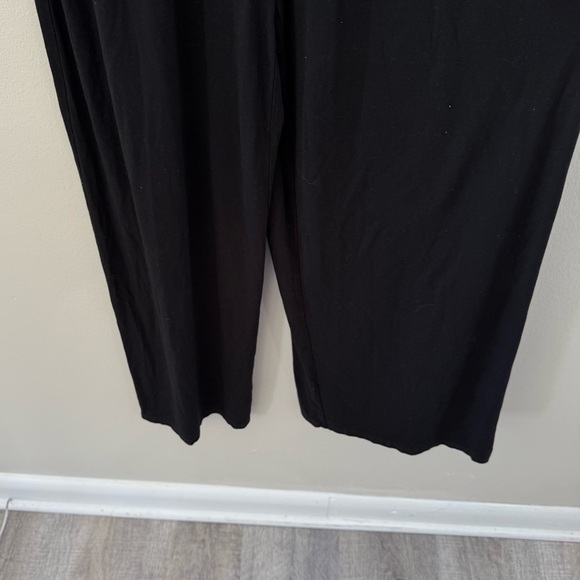 J Jill Wearever Black Side Tie Romper Wide Leg Short Sleeve Small - Picture 5 of 7